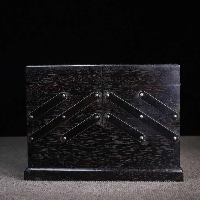 Zitan Wood Expanding Box Inlaid With Mother-of-Pearl For Sale In Los Angeles - Image 6 of 10