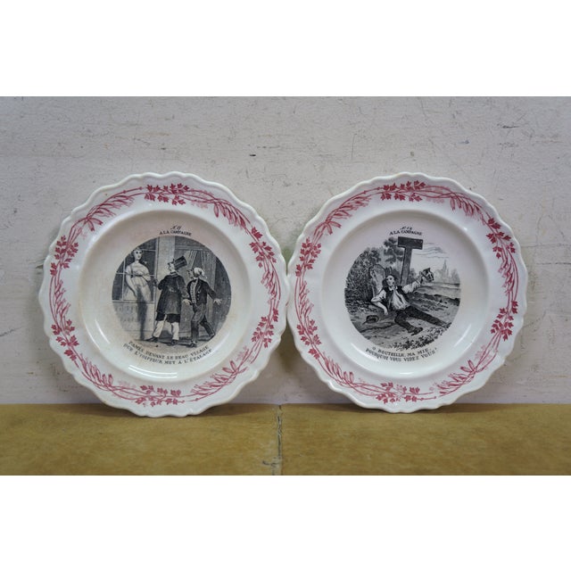 Antique French Creil Et Montereau Ironstone Campaign Plates - 12 pcs For Sale - Image 12 of 12