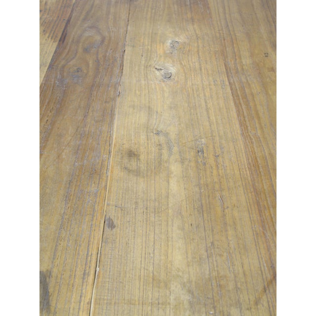 Antique Elm 82" Long Dining Table For Sale - Image 11 of 11