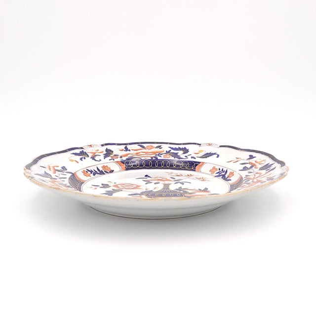 Ceramic Set of Twelve "Auckland" Pattern Ironstone Dinner Plates, England Circa 1835 For Sale - Image 7 of 7