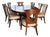 Barbara Barry for Henredon Celestial Walnut Oval Dining Table & 8 Chairs – Starburst Inlay For Sale