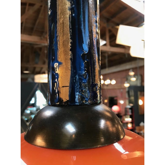 Esperia Pendants Cold Painted in Orange and Green, Italy, 1970s - a Pair For Sale In Los Angeles - Image 6 of 11