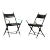 French Campaign-Style Leather Folding Chairs With Faux-Bamboo Frames - a Pair For Sale