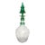 Blenko Clear Crackle With Emerald Green Stopper, Circa 1930s For Sale