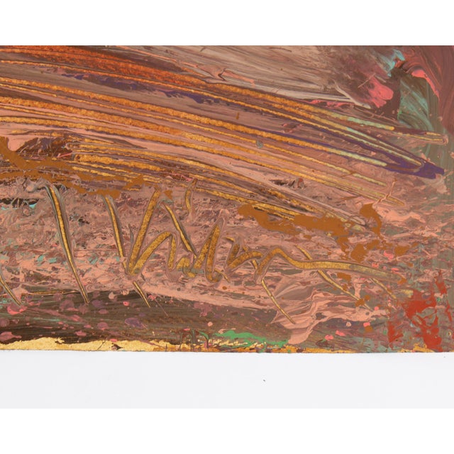 Abstract 1980s “Deep Purple Dream” Abstract Acrylic Landscape Painting by Harry Hilson For Sale - Image 3 of 8