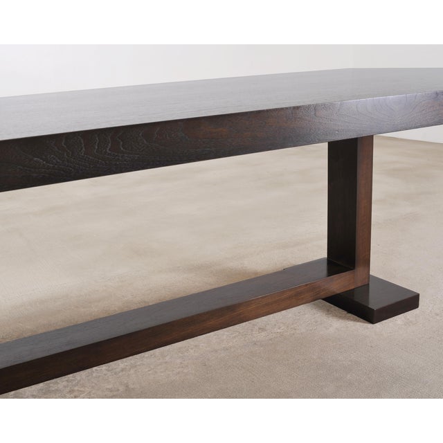 Monumental Ferrell+Mittman Modern Trestle Dining Table 13 Ft For Sale - Image 14 of 18