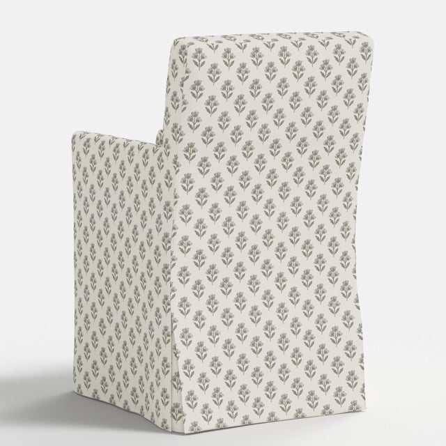 Textile Slipcover for Stoffer Home x Cloth & Company for Lindy Dining Armchair in Francie Floral Flint For Sale - Image 7 of 8