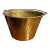Antique Primitive Spun Brass Bucket Pail For Sale