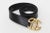 This 1980's Gucci black leather logo wide vintage belt is Italian and has the large gold plated GG's. It says 100/40 on...