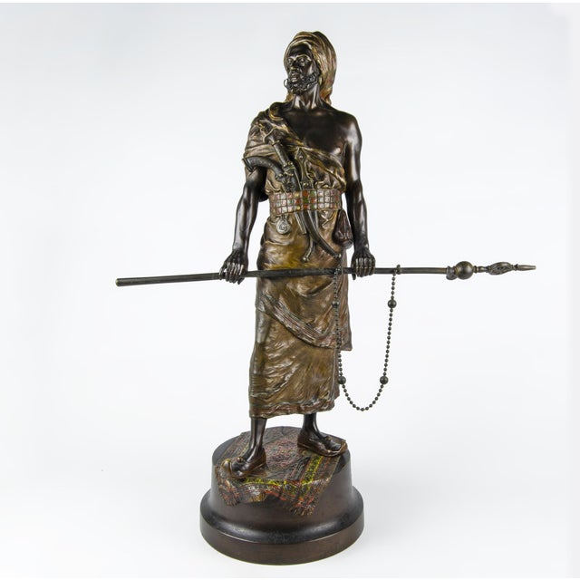 1920s Art Déco persian warrior cold-painted bronze sculpture attributed to Franz Bergmann, Austria By: Franz Bergmann, Nam...