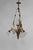 Superb neoclassical / Louis XVI style chandelier. France, Circa 1900. 4 lights. In gilded bronze with floral motifs,...