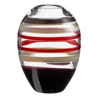 Reina Carlo Moretti Contemporary Mouth Blown Murano Glass Vase For Sale