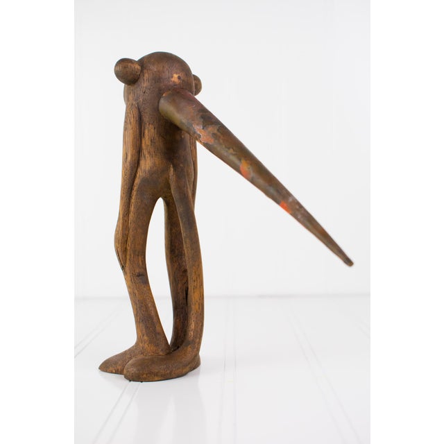 Postmodern Absctract Sculptural Form - Carved Wood and Copper For Sale In Minneapolis - Image 6 of 17