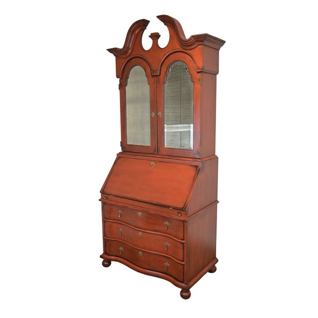 Inheritance by Heritage Red Painted Secretary Desk Chairish