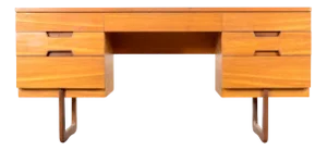 Teak Desk by Gunther Hoffstead for Uniflex, 1960s
