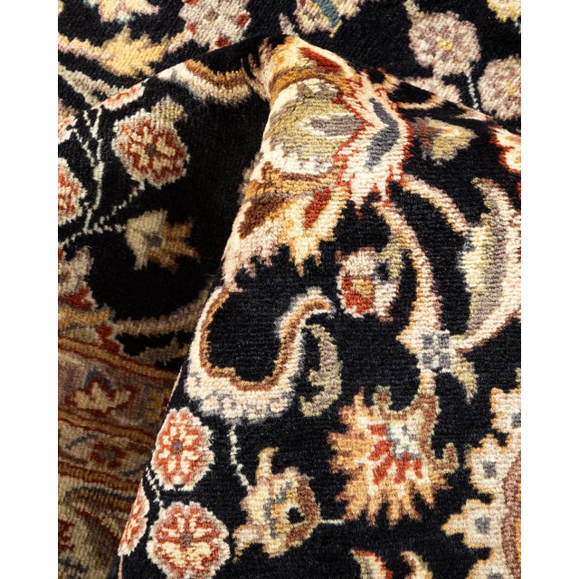 Textile Mogul Hand-Knotted Area Rug - Black, 5' 10" x 10' 3" For Sale - Image 7 of 8