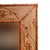 1960s Italian Coastal Carved Ornate Bamboo & Rice Mat Riviera Wall Mirror For Sale - Image 4 of 6