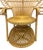 Tan Large Woven Wicker, Reed, Rattan Peacock Emmanuelle Chair For Sale - Image 8 of 9