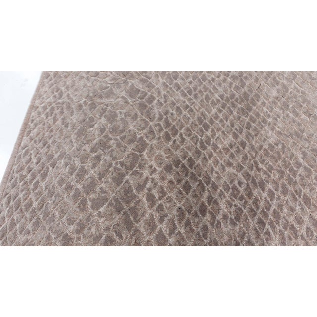 Contemporary Snake Design Handmade Wool Rug by Doris Leslie Blau For Sale - Image 4 of 8