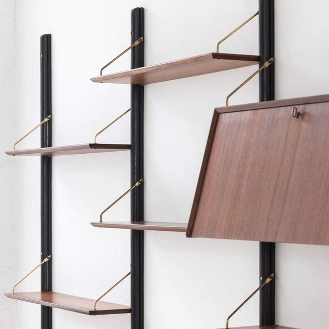 3-Bay Wall Unit by Louis Van Teeffelen for Wébé For Sale - Image 4 of 11