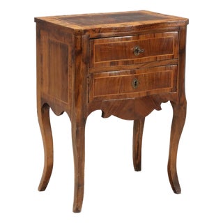 Baroque Bedside Table in Walnut For Sale