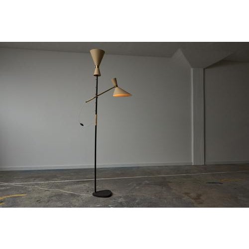 Pelikan Floor Lamp by J.T. Kalmar, 1950s, in Very Good conditions. Designed 1950 to 1959 I have official proof of...