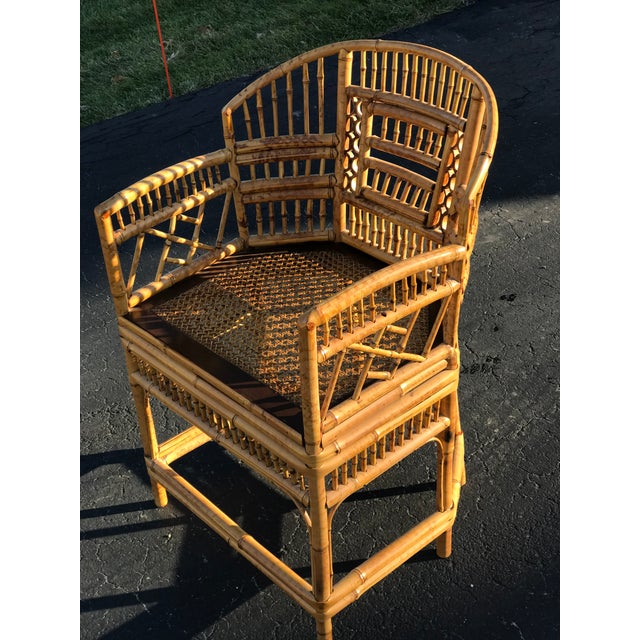 Thomasville Chinoiserie Cane Bamboo Throne Arm Chair Chairish