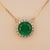 2020s 1.8Ct Zambian Emerald Necklace With Natural Diamond Accents: Solid 14k Gold, 8mm For Sale - Image 5 of 9