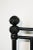 Black 1990s Vintage Wrought Iron Full Panel Headboard Footboard W/Side Railings Matte Black Low Framed (6 Pcs) For Sale - Image 8 of 10
