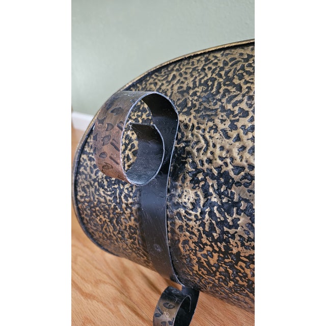 Vintage Brass and Iron Fireplace Set - 4 Pieces For Sale - Image 10 of 10