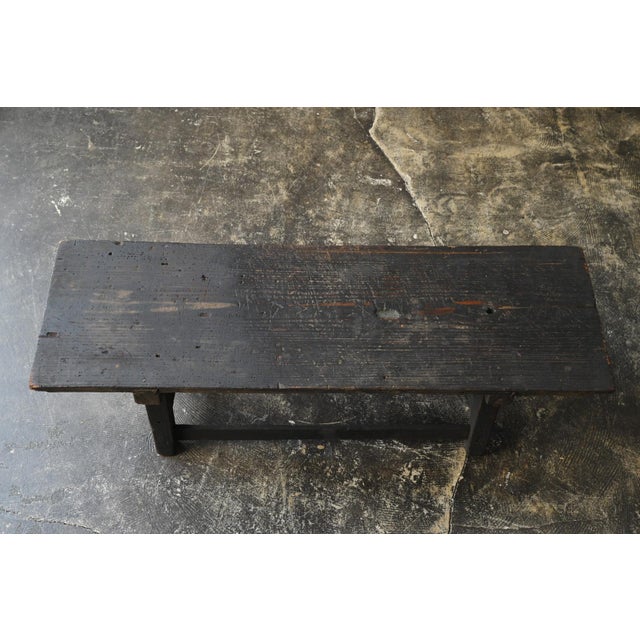 Antique Japanese Cedar Writing Desk / Meiji-Taisho Era / Soot-Darkened Table For Sale - Image 6 of 18