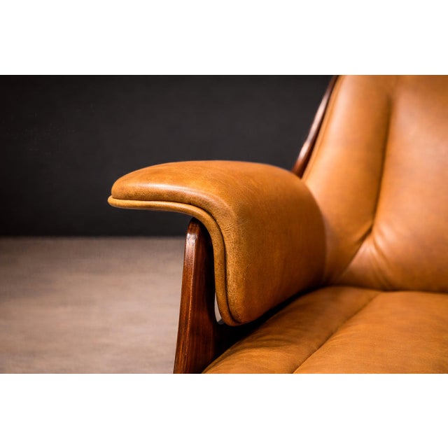 “Dinamarquesa” Armchair in Rosewood & Leather, Carlo Fongaro, 1970s - Lot 257C For Sale - Image 4 of 17