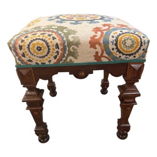 Louis XIV Regency Hocker in Oak For Sale
