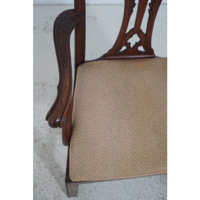 Set of 8 Henredon Chippendale Mahogany Dining Room Chairs For Sale In Philadelphia - Image 6 of 18