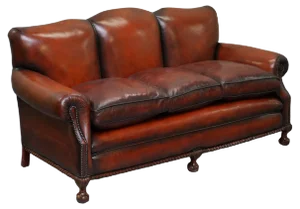 Victorian Brown Leather Sofa