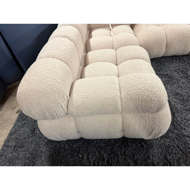 Textile Modern Contemporary Cream 4pc Rove Concepts Belia Modular Sofa Sectional For Sale - Image 7 of 16