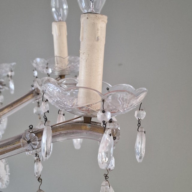 Large French Crystal Chandelier, 1930s For Sale - Image 11 of 15