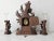 Large Antique Black Forest Carved Mantle Clock Garniture Set - Set of 3 For Sale - Image 11 of 12