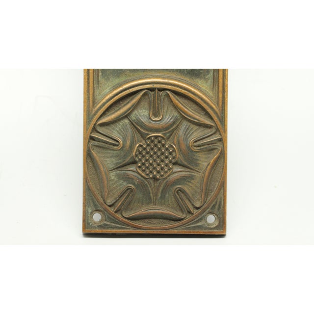This is a rare Greek style bronze push plate in excellent condition. Made by Yale & Towne. Priced each. The exact date of...
