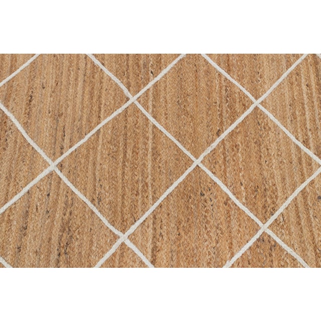 Textile Modern Geometric Bohemian Jute Rug 3x8 Ft. For Sale - Image 7 of 12
