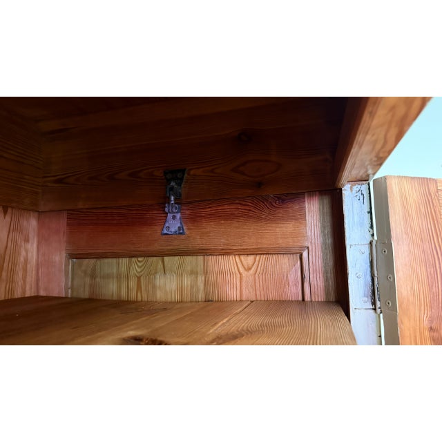Vintage Farmhouse Wardrobe in Hand-Painted Pine, 1920 For Sale - Image 10 of 12