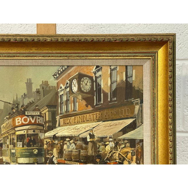 Robert D Beattie, Oil Painting of Kingstown Dublin in 1910 by Modern Impressionist Irish Artist, 1950 Circa For Sale - Image 4 of 13