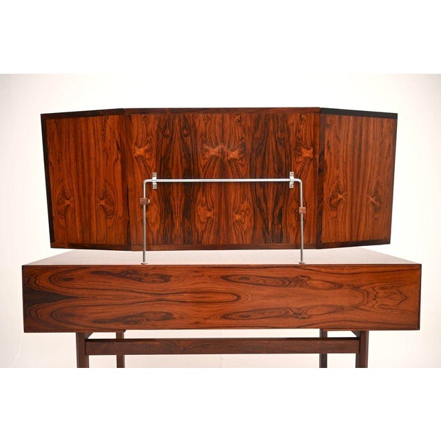 Vintage Danish Rosewood Dressing Table and Stool by Kai Kristiansen for Aksel Kjersgaard, 1960s, Set of 2 For Sale - Image 9 of 17
