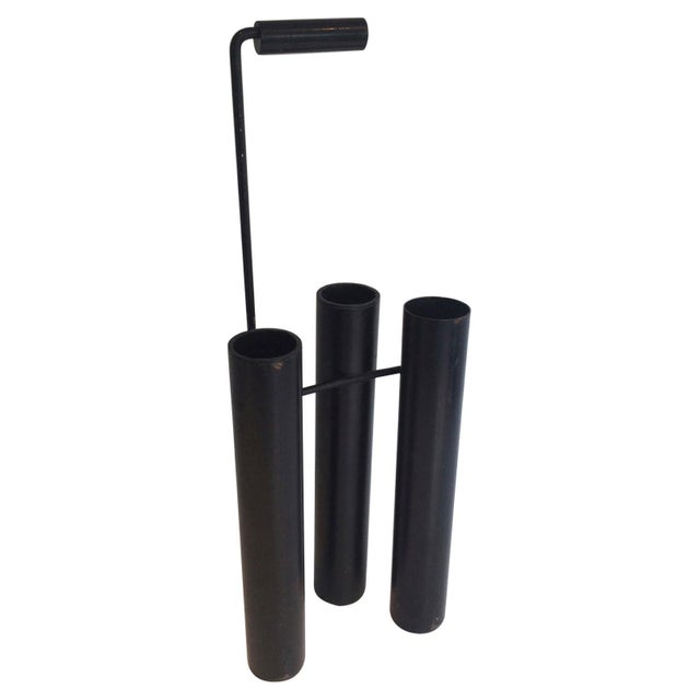 Black Design Black Lacquered Umbrella Stand For Sale - Image 8 of 8