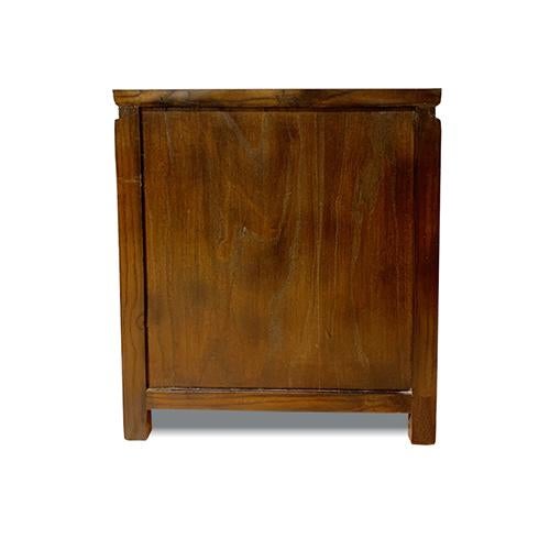 1980s 1980s Asian Brown Lacquer Elm Nightstand For Sale - Image 5 of 5