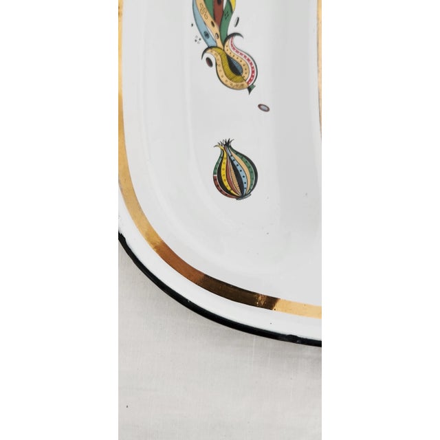 White Midcentury Modern Georges Briard Enamel Tray For Sale - Image 8 of 13