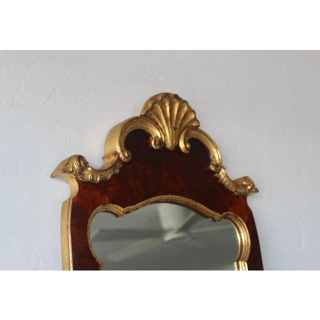 Vintage Italian La Barge Burl-Wood Gilded Wall Mirror For Sale - Image 13 of 18