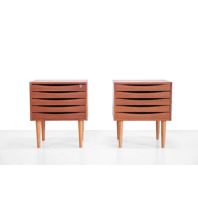 Wood Danish Teak Chests of Drawers, Set of 2 For Sale - Image 7 of 7
