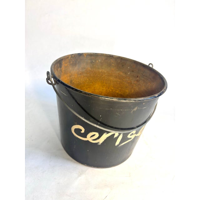 Black Vintage French Country Style Metal Bucket - "Cerises" For Sale - Image 8 of 8