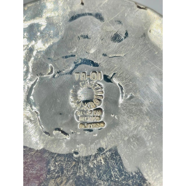 1960s Los Castillo Silver-Plated & Mother of Pearl Water Pitcher, Mexican Modernism For Sale - Image 18 of 18